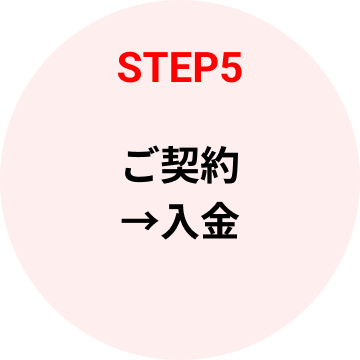 STEP5 ご契約→入金